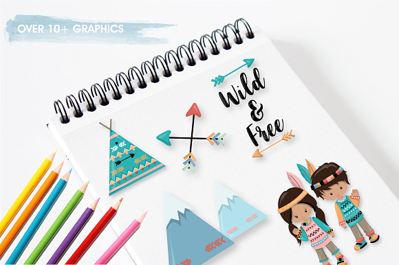 Tribal kids graphics illustration in Illustrations - product preview 3