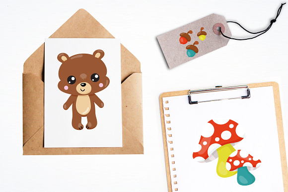 Woodland animals graphics in Illustrations - product preview 3