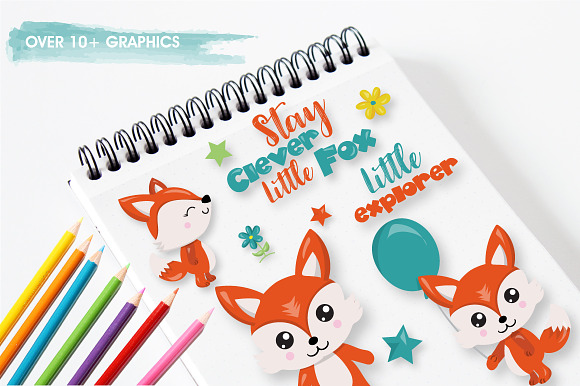 Woodland fox graphics illustration in Illustrations - product preview 4