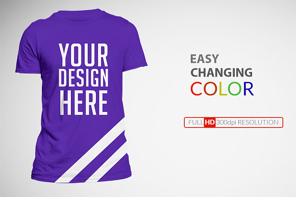 Realistic T-shirt Mock-up Vol 6 in Product Mockups - product preview 3