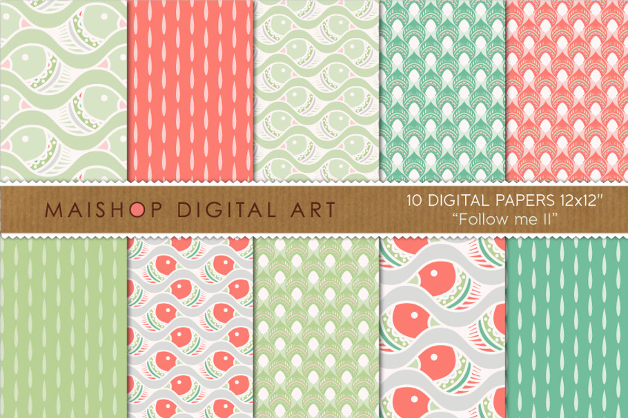 Digital Papers - Follow me II in Patterns - product preview 8