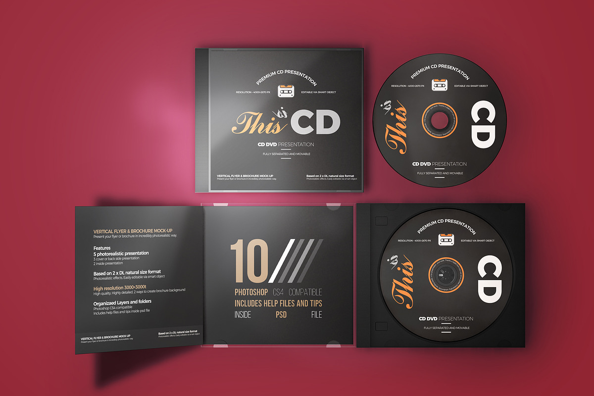 CD/DVD Album Mock-up 4 in Product Mockups - product preview 8