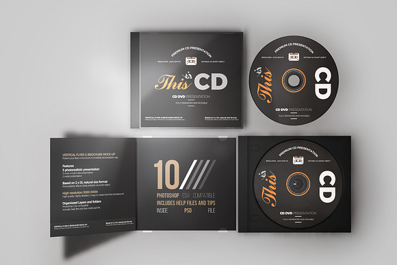CD/DVD Album Mock-up 4 in Product Mockups - product preview 1