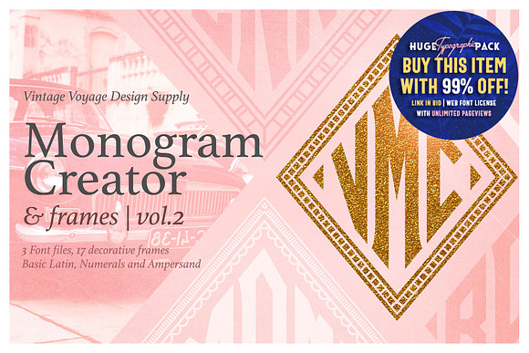 Diamond Monogram Creator & Frames in Monogram Fonts - product preview 6