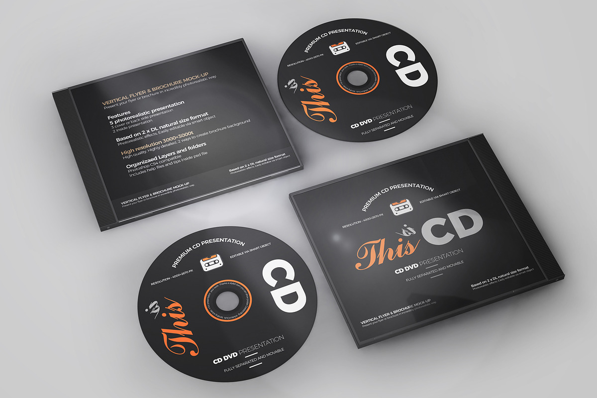 CD/DVD Album Mock-up 5 in Product Mockups - product preview 8