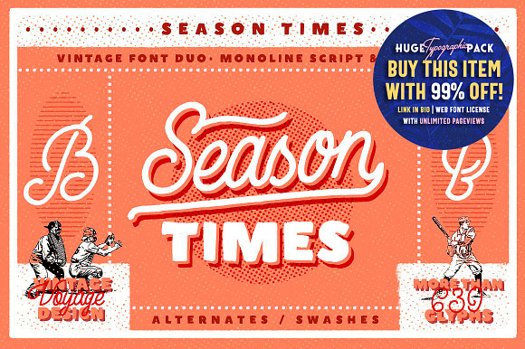 Season Times • Vintage Font Duo in Display Fonts - product preview 6