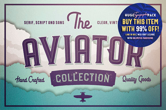 The Aviator Font Collection in Military Fonts - product preview 14