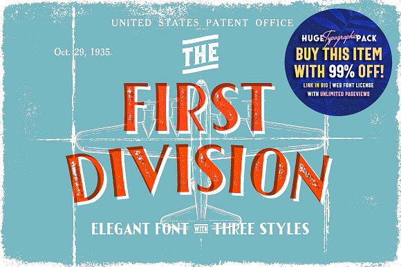 The First Division in Military Fonts - product preview 7