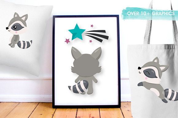 Woodland Raccoon graphics in Illustrations - product preview 2