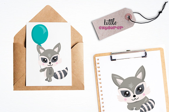 Woodland Raccoon graphics in Illustrations - product preview 3