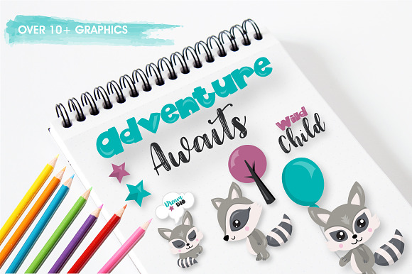 Woodland Raccoon graphics in Illustrations - product preview 4