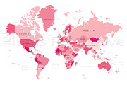 Detailed World Map 60x40" max - jpeg