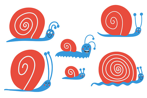 FUNNY SNAILS in Patterns - product preview 1