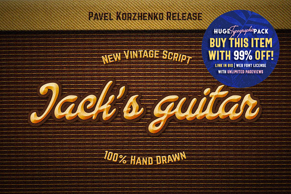 Jack's Guitar. Handwritten script. in Display Fonts - product preview 4