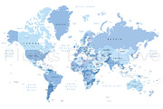 Detailed World Map 60x40" max - jpeg