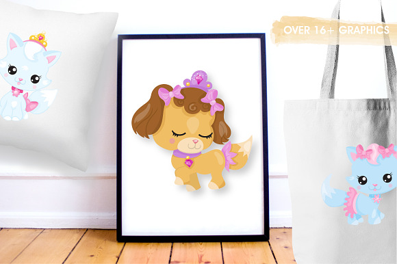 Princess pets graphics illustration in Illustrations - product preview 2