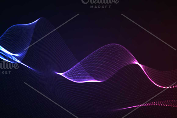Abstract neon wave backgrounds set in Illustrations - product preview 1