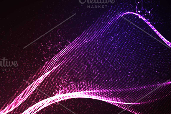 Abstract neon wave backgrounds set in Illustrations - product preview 2