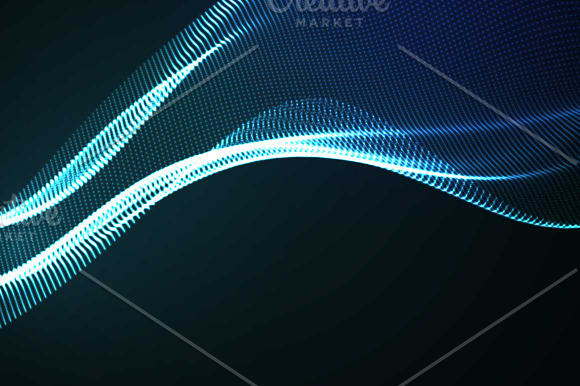 Abstract neon wave backgrounds set in Illustrations - product preview 3