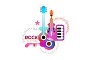 Rock Music Festival vector poster 