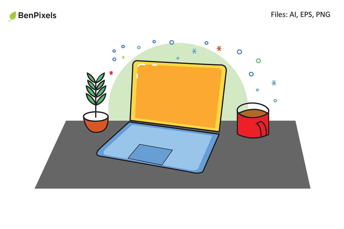 Laptop in Illustrations - product preview 8