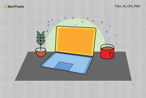 Laptop in Illustrations - product preview 1