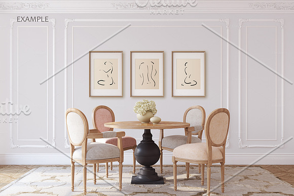 Dining-room in French style in Print Mockups - product preview 3