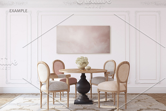 Dining-room in French style in Print Mockups - product preview 5