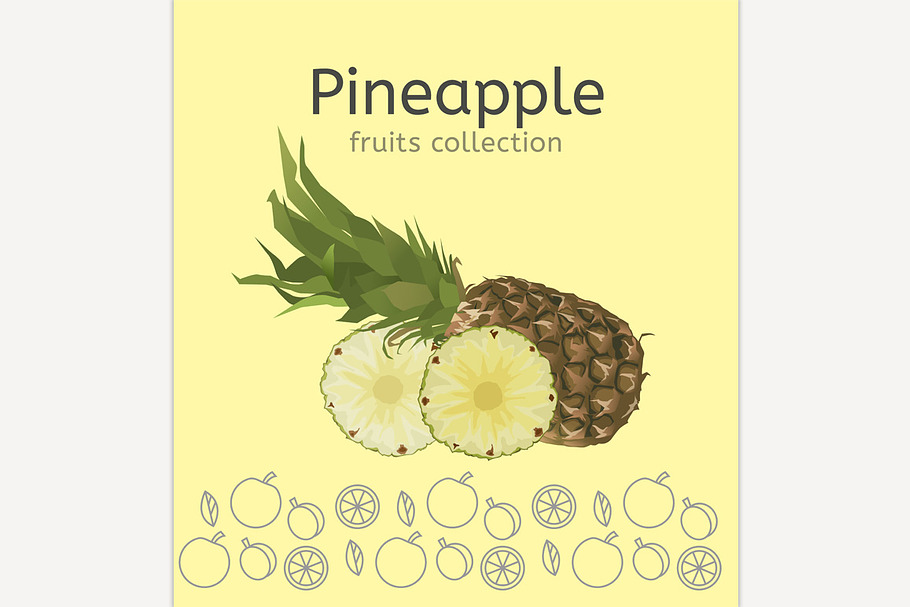 Pineapple vector image in Illustrations - product preview 8