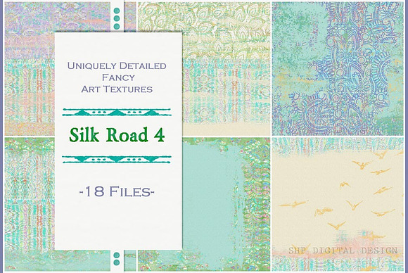 Silk Road 4:  Artsy Collage Textures in Textures - product preview 2