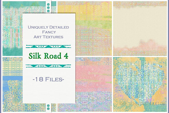 Silk Road 4:  Artsy Collage Textures in Textures - product preview 3