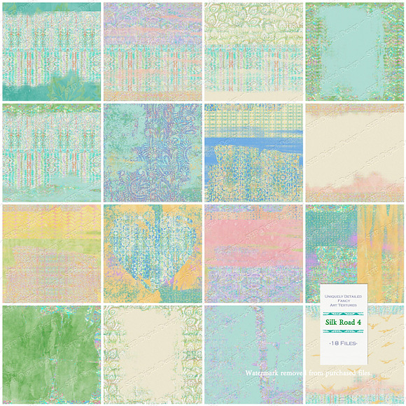 Silk Road 4:  Artsy Collage Textures in Textures - product preview 6