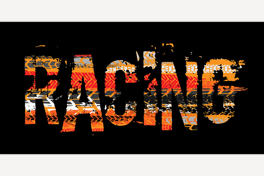 Off-Road grunge moto lettering in Illustrations - product preview 8