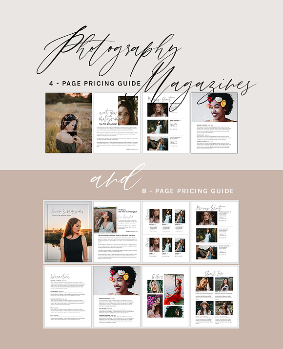2 Photographer Pricing Guides Bundle in Magazine Templates - product preview 6