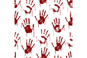 Bloody Scary Hands Imprint Pattern