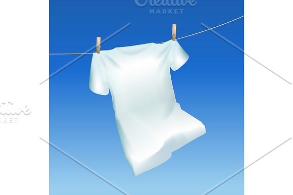  3d Clothes Hanging Out. Vector in Illustrations - product preview 1
