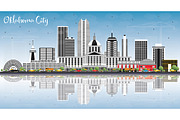 Oklahoma City Skyline with Gray 