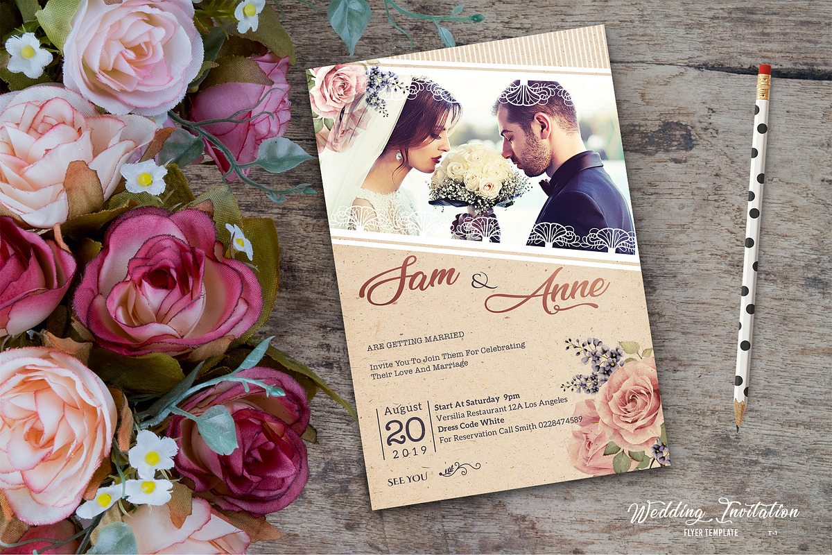 Wedding Invitation Template in Postcard Templates - product preview 8