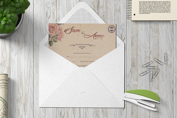 Wedding Invitation Template in Postcard Templates - product preview 1