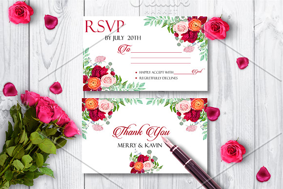 Wedding Stationary Mock-u PSD Files  in Print Mockups - product preview 2