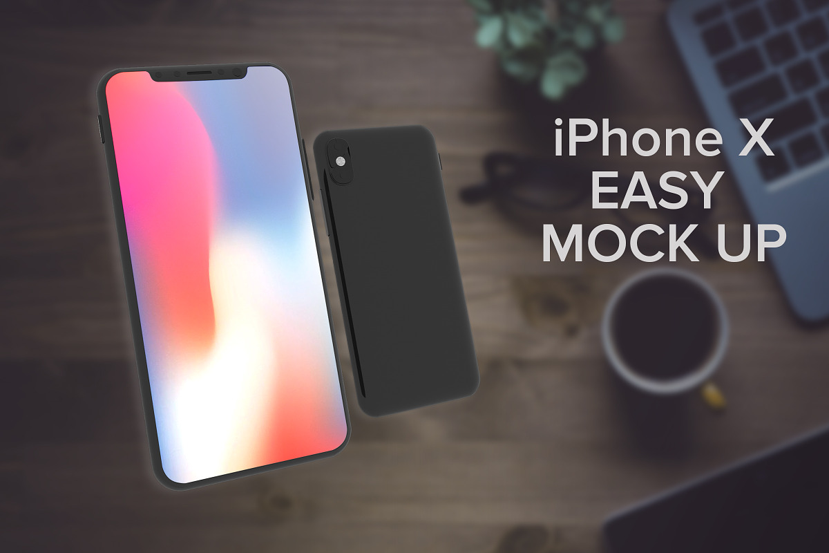 iPhone X Easy Mock-up in Mobile & Web Mockups - product preview 8