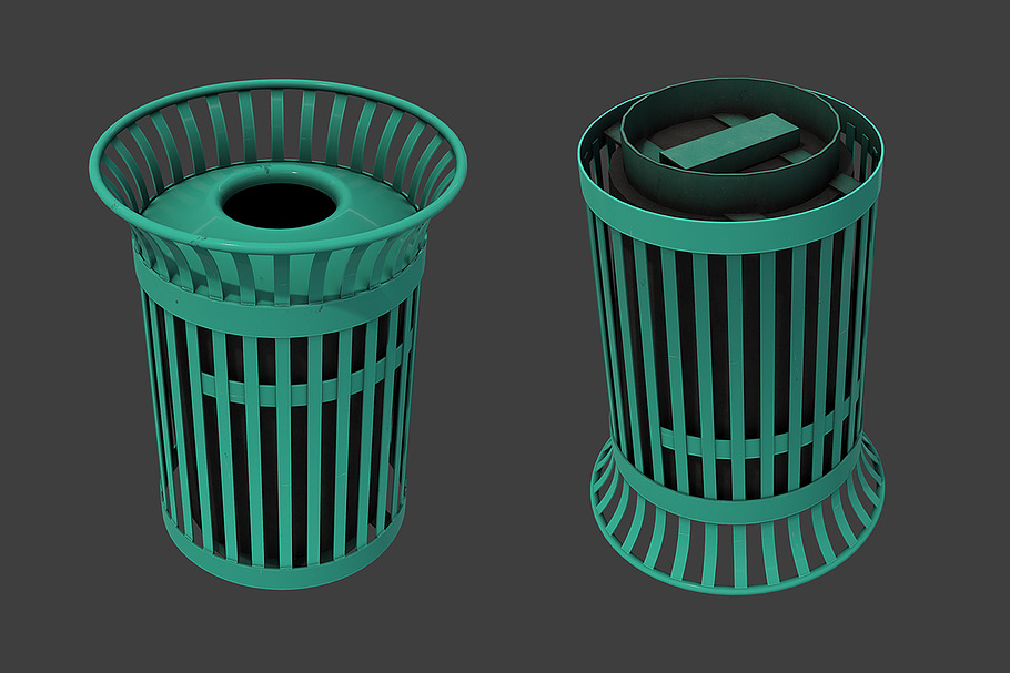 New York Trash Can in Urban - product preview 4