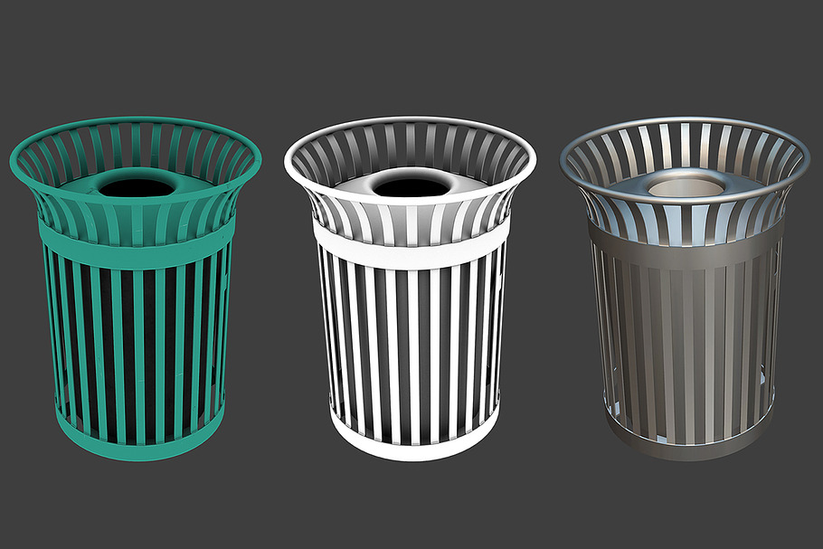 New York Trash Can in Urban - product preview 6