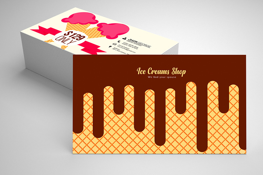 Ice Cream Business Card Templates 06