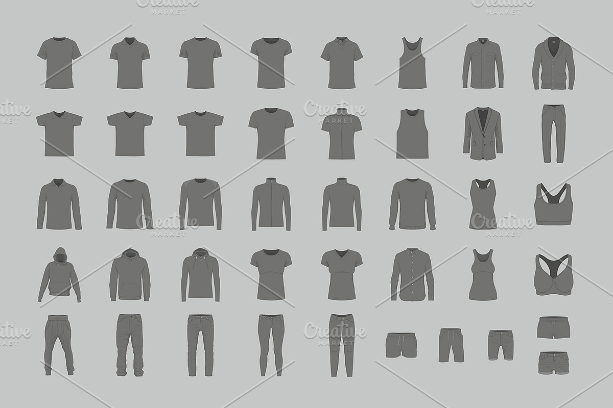 Set of clothing in Icons - product preview 8