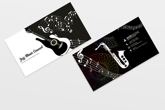 Jazz Music Business Card Template 07 in Business Card Templates - product preview 2