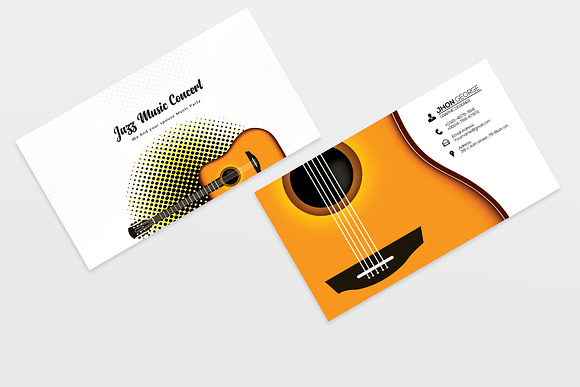 Jazz Music Business Card Template 08 in Business Card Templates - product preview 2