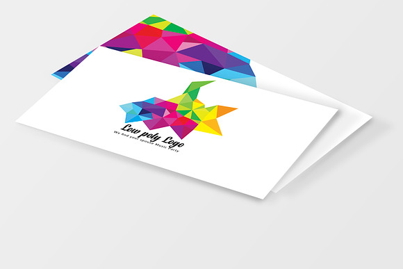Abstract Low poly Business Card 10 in Business Card Templates - product preview 1