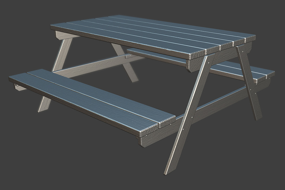 Picnic Table in Urban - product preview 5