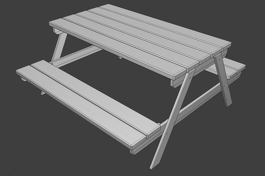 Picnic Table in Urban - product preview 7